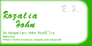 rozalia hohn business card
